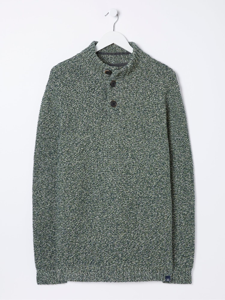 FatFace Green Half Neck Jumper - Image 5 of 5