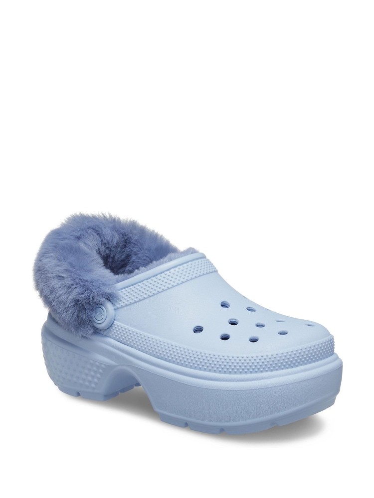 Crocs Blue Stomp Lined Winter Clogs - Image 2 of 4