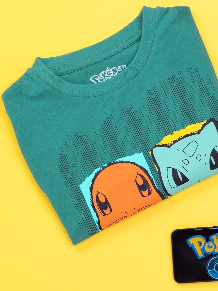Vanilla Underground Green Kids Pokemon T-Shirt - Image 2 of 5 Vanilla Underground Green Kids Pokemon T-Shirt - Image 2 of 5