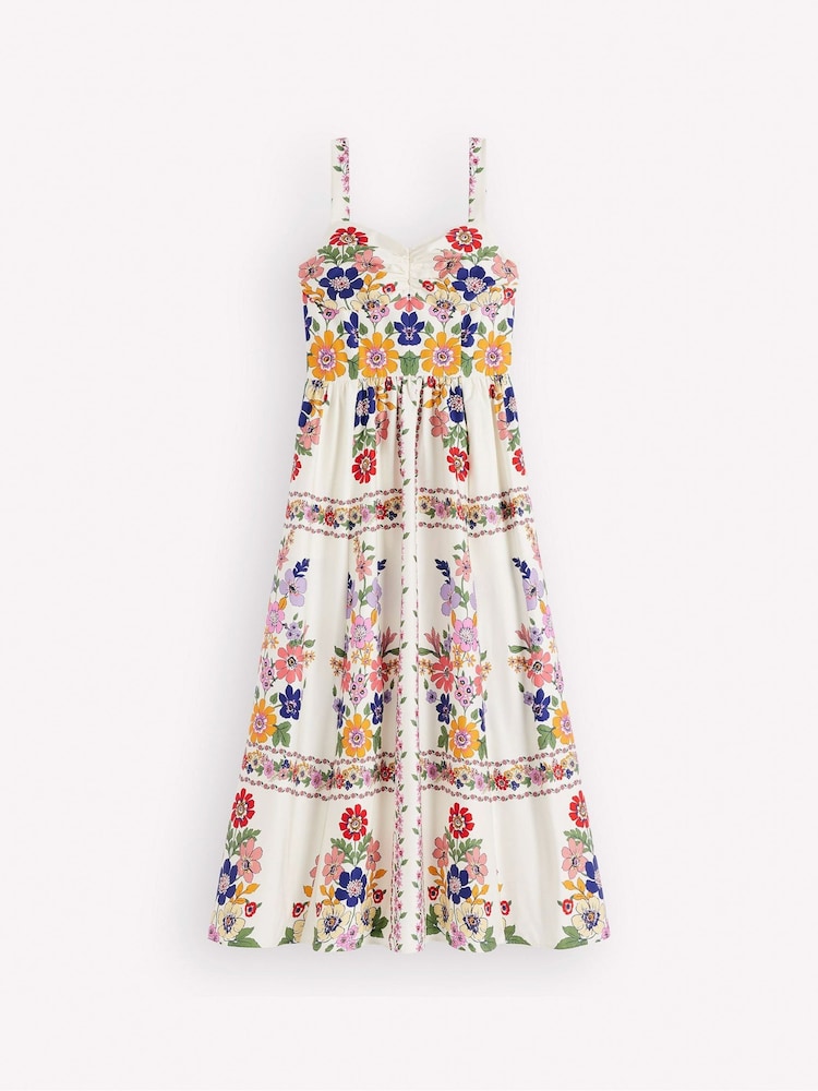 Boden Green Fit and Flare Midi Dress - Image 1 of 1