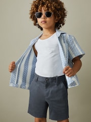 Reiss Airforce Blue Wicket 3-9 yrs Casual Chino Shorts - Image 3 of 4