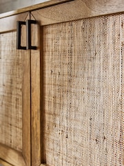 French Connection Mango Wood and Rattan Large Chamak Sideboard - Image 5 of 11