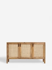 French Connection Mango Wood and Rattan Large Chamak Sideboard - Image 6 of 11