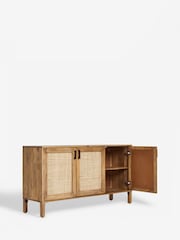 French Connection Mango Wood and Rattan Large Chamak Sideboard - Image 8 of 11