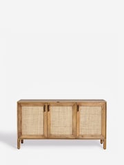 French Connection Mango Wood and Rattan Large Chamak Sideboard - Image 9 of 11