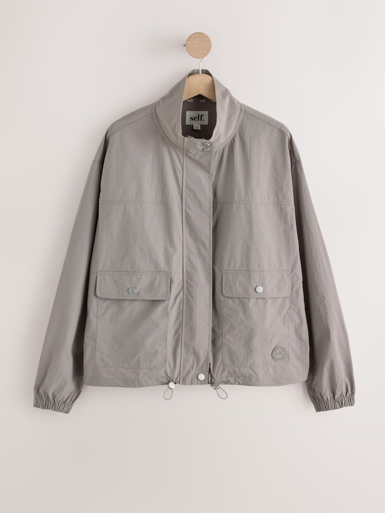 self. Grey Funnel Neck Jacket - Image 1 of 3