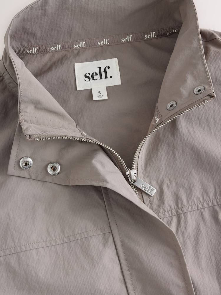 self. Grey Funnel Neck Jacket - Image 2 of 3