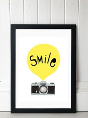 East End Prints Black Smile Framed Print - Image 1 of 4