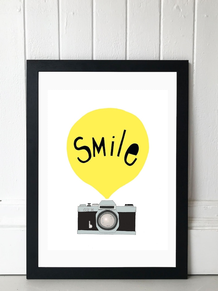 East End Prints Black Smile Framed Print - Image 1 of 4
