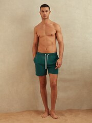 Reiss Teal Shore Plain Drawstring Waist Swim Shorts - Image 3 of 6