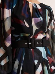 Phase Eight Black Sky Abstract Maxi Dress - Image 5 of 6