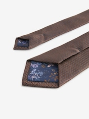 Dark Brown Pattern Tie - Image 3 of 3