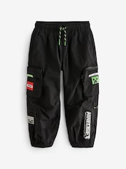 Black Minecraft Cargo Trousers (4-14yrs) - Image 1 of 4