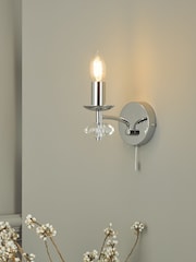 Dar Lighting Silver Oleana Wall Light - Image 1 of 4