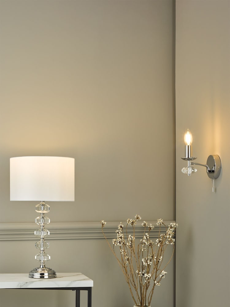 Dar Lighting Silver Oleana Wall Light - Image 2 of 4