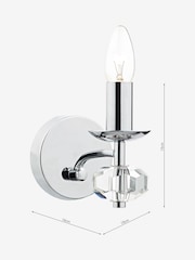Dar Lighting Silver Oleana Wall Light - Image 3 of 4