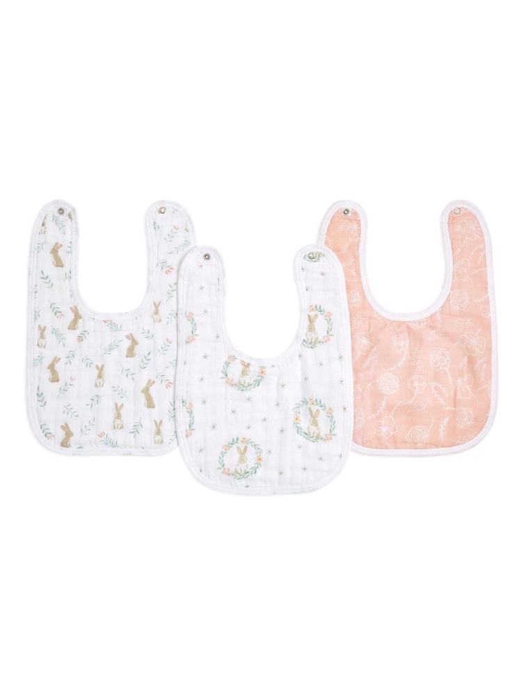 Aden + Anais Essentials 100% Cotton Muslin Snap Bunnies BIBS 3 - Slika 1 iz 2 Aden + Anais Essentials 100% Cotton Muslin Snap Bunnies BIBS 3 - Slika 1 iz 2