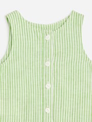 ARKET Green Cotton-Linen Dungarees - Image 2 of 2