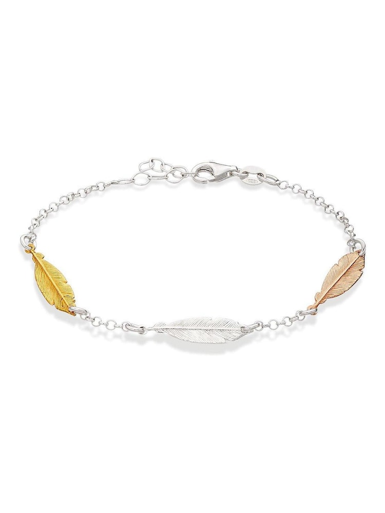 Beaverbrooks Three Colour Feather Bracelet - Image 1 of 3