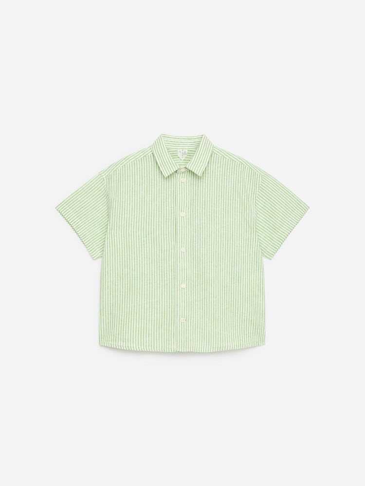 ARKET Green Linen Blend Shirt - Image 1 of 2 ARKET Green Linen Blend Shirt - Image 1 of 2