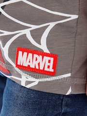 Character Brown Red/Grey Spiderman Short Sleeve 100% Cotton T-Shirt - Image 4 of 4