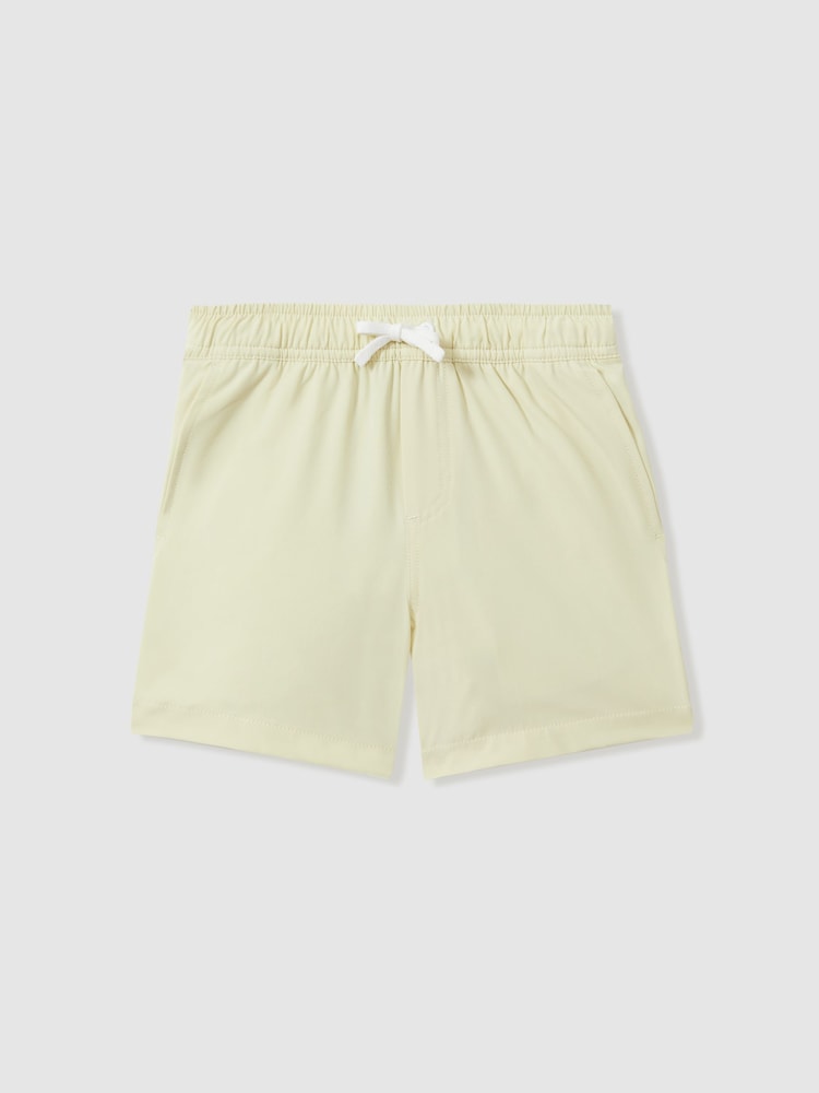 Reiss Lemon Shore 3-9 yrs Plain Drawstring Waist Swim Shorts - Image 1 of 3