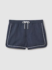 Reiss Navy Azure Piped Drawstring Swim Shorts - Image 2 of 6