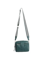 Oliver Bonas Green Charlee Striped Crossbody Bag - Image 1 of 6