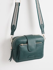 Oliver Bonas Green Charlee Striped Crossbody Bag - Image 4 of 6