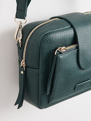 Oliver Bonas Green Charlee Striped Crossbody Bag - Image 5 of 6