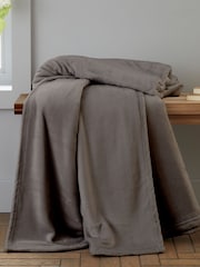 Catherine Lansfield Grey Raschel Velvet Touch Plush Extra Large Throw - Image 1 of 3