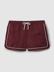 Reiss Brick Red Azure Piped Drawstring Swim Shorts - Image 2 of 7