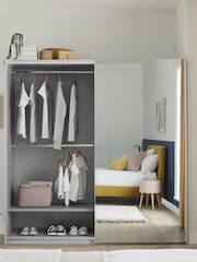 White White Sloane Collection Luxe Glass 2m Sliding 2m Semi Fitted Sliding Wardrobe - Image 2 of 6