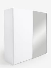 White White Sloane Collection Luxe Glass 2m Sliding 2m Semi Fitted Sliding Wardrobe - Image 3 of 6