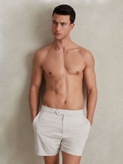 Reiss Off White Sun Side Adjuster Swim Shorts - Image 1 of 7