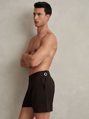 Reiss Chocolate Sun Side Adjuster Swim Shorts - Image 1 of 6