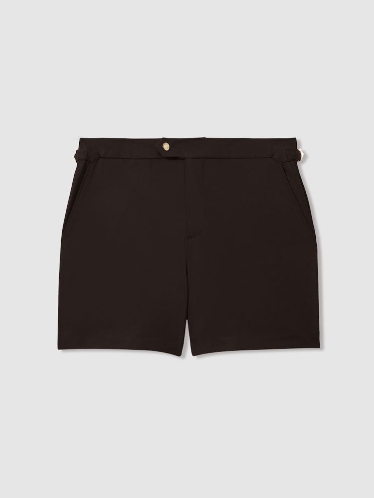 Reiss Chocolate Sun Side Adjuster Swim Shorts - Image 2 of 6