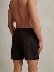 Reiss Chocolate Sun Side Adjuster Swim Shorts - Image 5 of 6
