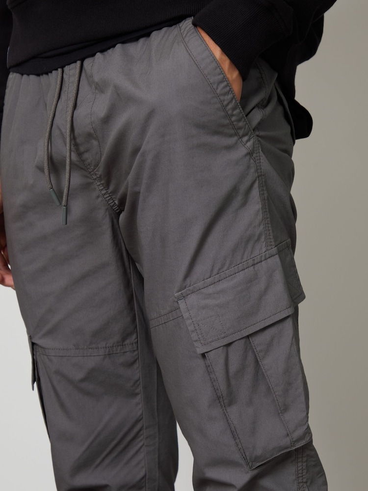 Сірий - Threadbare слім фіт Cuffed kargo 100% Cotton штани - Image 4 of 4