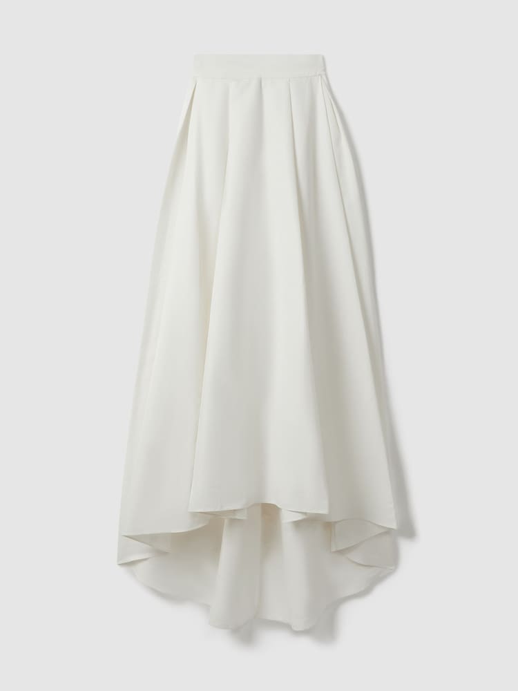 Reiss Ivory Louisa Tie Back Bridal Skirt - Image 2 of 5