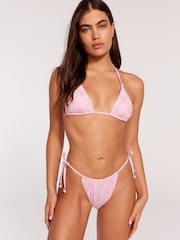 Victoria's Secret Pink Diamanté Tie Side Bikini Briefs - Image 1 of 6