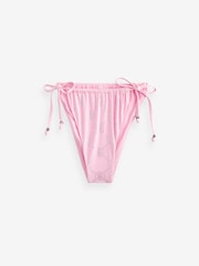Victoria's Secret Pink Diamanté Tie Side Bikini Briefs - Image 6 of 6