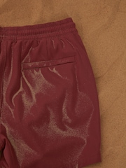 Reiss Old Rose Shore Plain Drawstring Waist Swim Shorts - Image 5 of 6