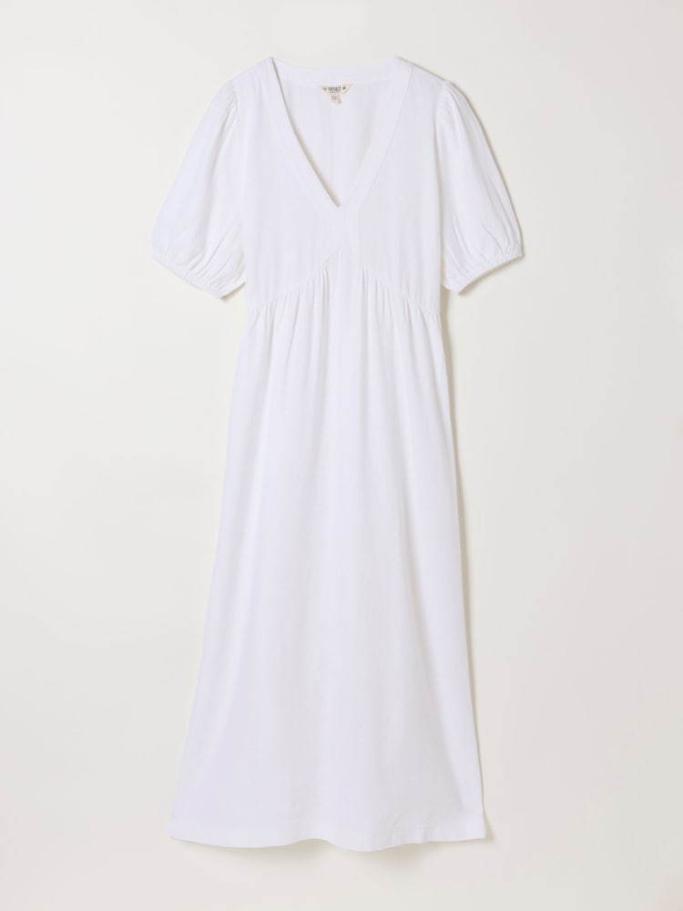 FatFace Remi White Linen Dress - Image 1 of 1 FatFace Remi White Linen Dress - Image 1 of 1