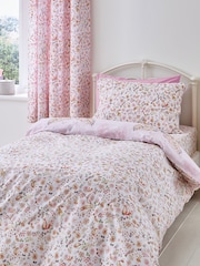 Catherine Lansfield Pink Enchanted Butterfly Reversible Duvet Cover Set - Image 2 of 4