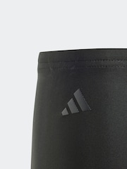 adidas Black Dark Performance Big Bars Swim Boxer Shorts - Image 4 of 5