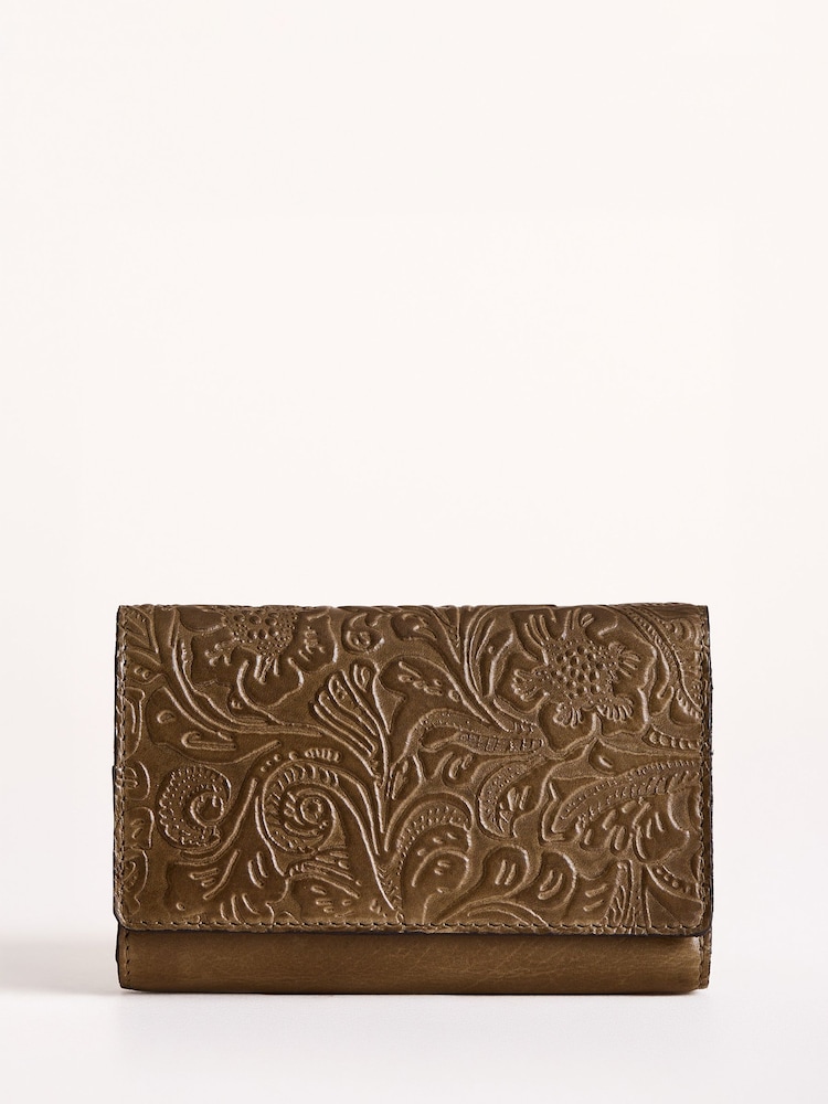 Lakeland Leather Green Temple Purse - Image 1 of 5 Lakeland Leather Green Temple Purse - Image 1 of 5