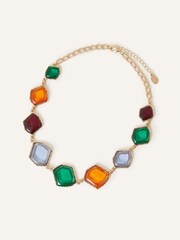 Accessorize Orange Irregular Shapes Necklace - Image 1 of 2