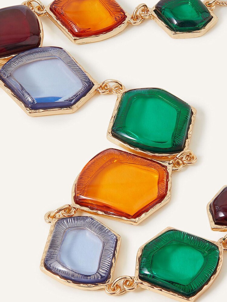 Accessorize Orange Irregular Shapes Necklace - Image 2 of 2