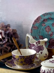 Spode Set of 4 Yellow Kingsley Tea Cup And Saucers - Image 1 of 4
